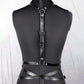 Black Leather Harness Belt