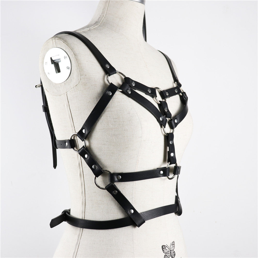 Cheap Bondage Strap Leather Chest Harness