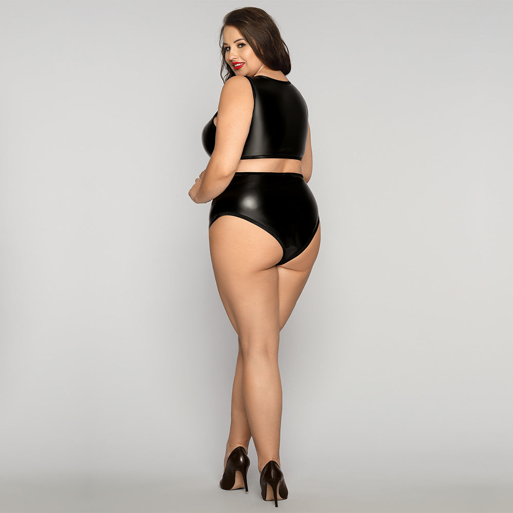 Plus Size Vinyl Bodysuit