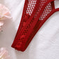 Couples Latina Lingerie Set Sexiest Mesh Lingerie Top Red Bra Panties