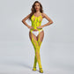 Latina Sexy Bodystocking Women  Shear Lingerie Mesh Bodysuit