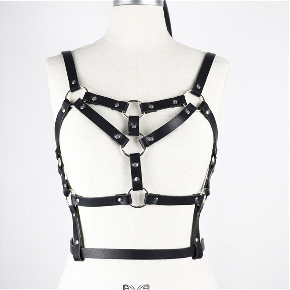 Bdsm Womans Leather Chest Harness