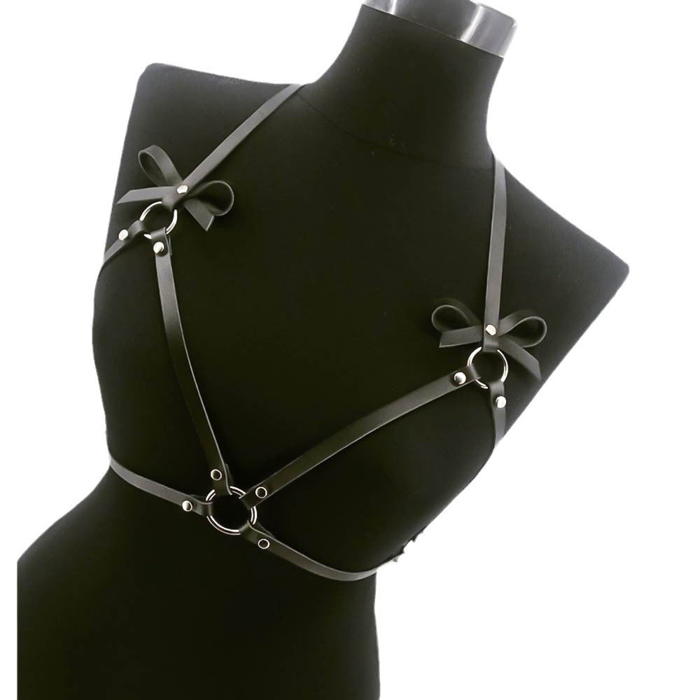 Leather Harness With Breast Support