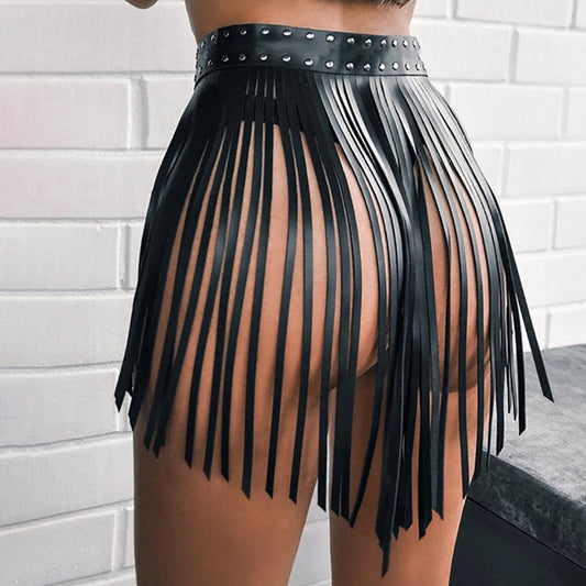 Harness Leather Belt Skirt