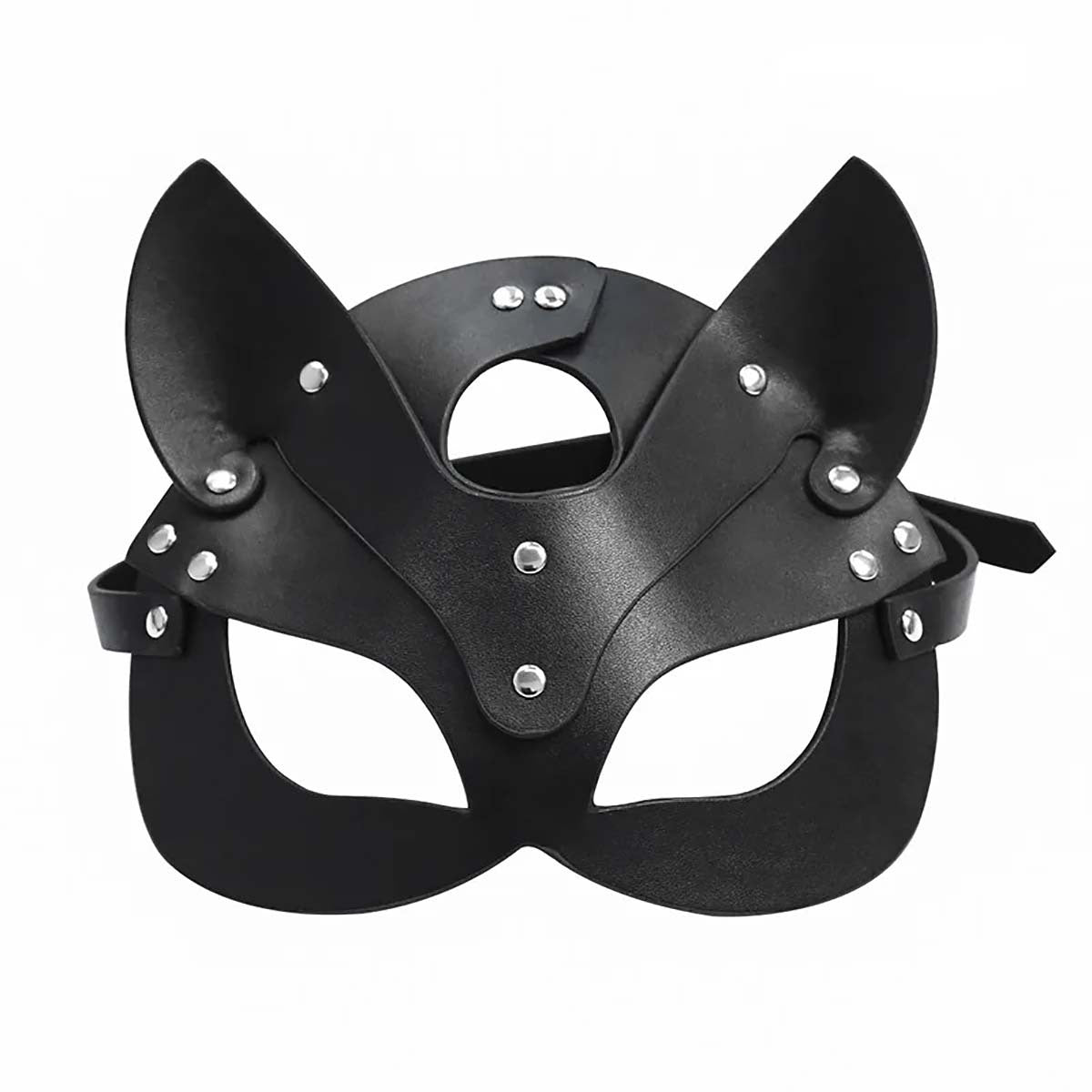 Black leather cat mask