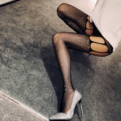 Submissive Tights Crotchless Hot Pantyhose