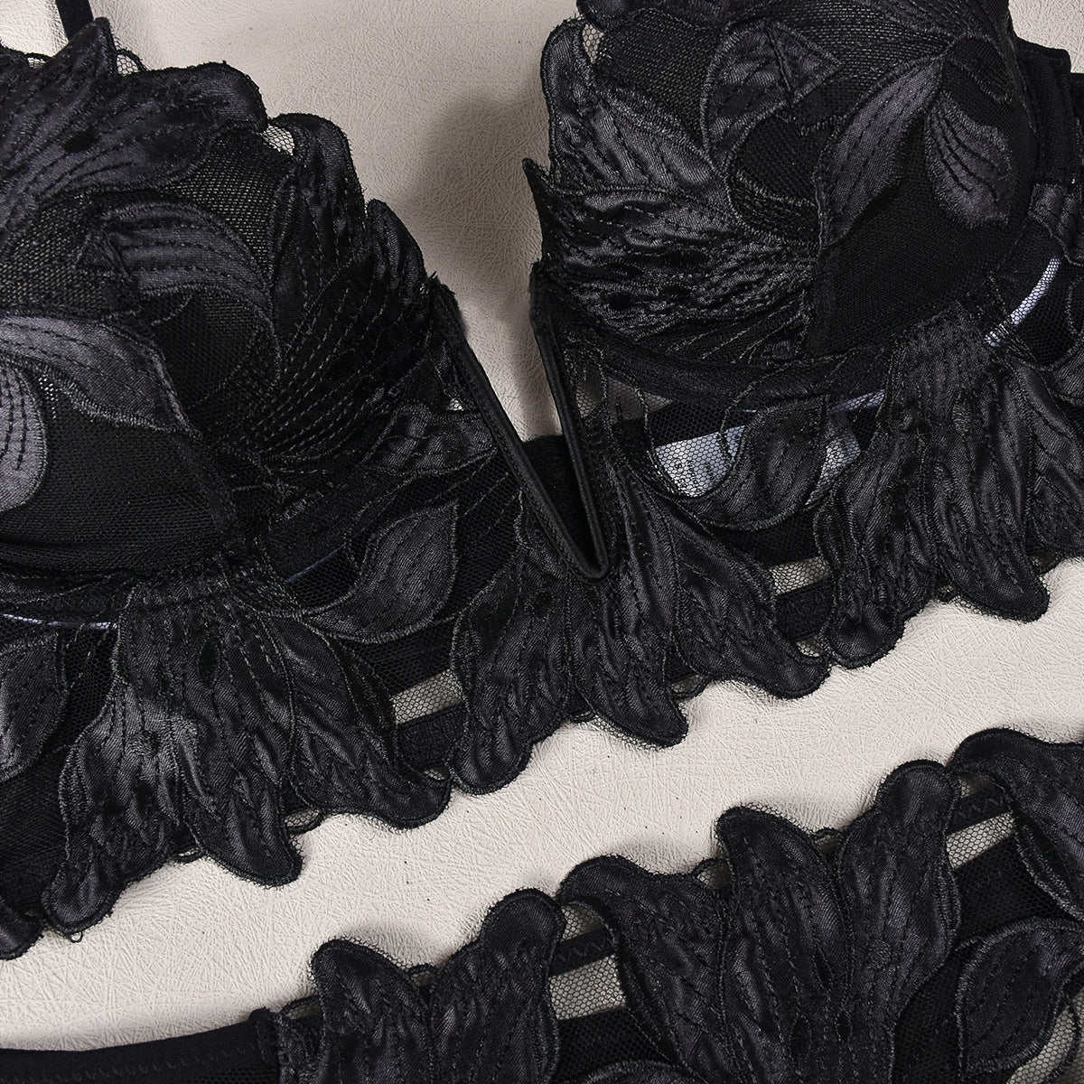 Black Deep V Lingerie Sheer