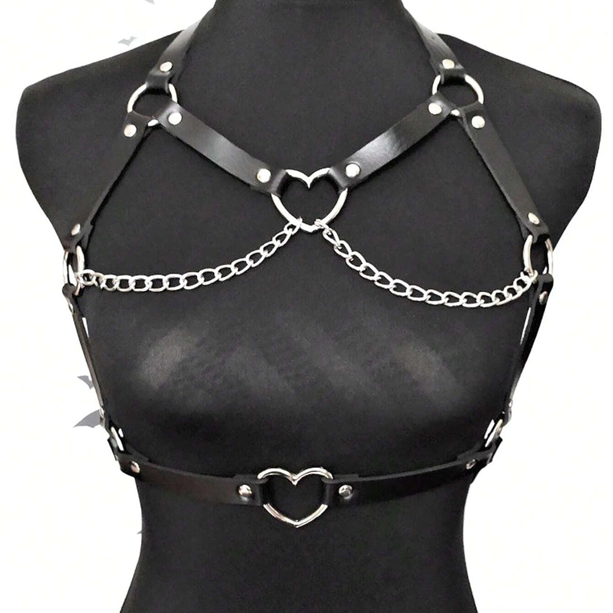 Female Leather Chest Harness