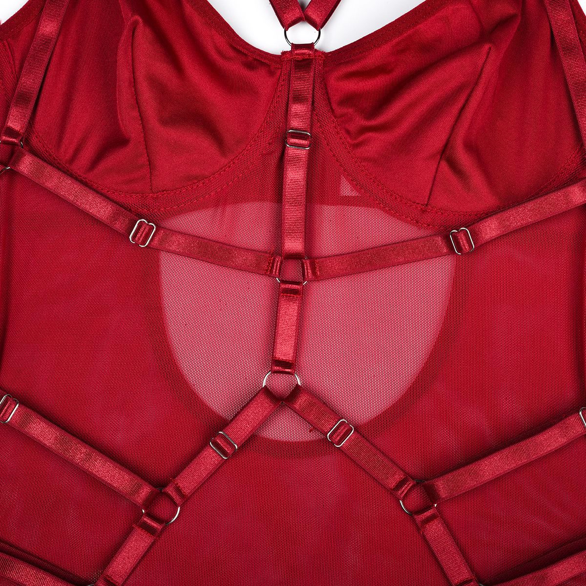 Sexy Lingerie Harness Teddy White