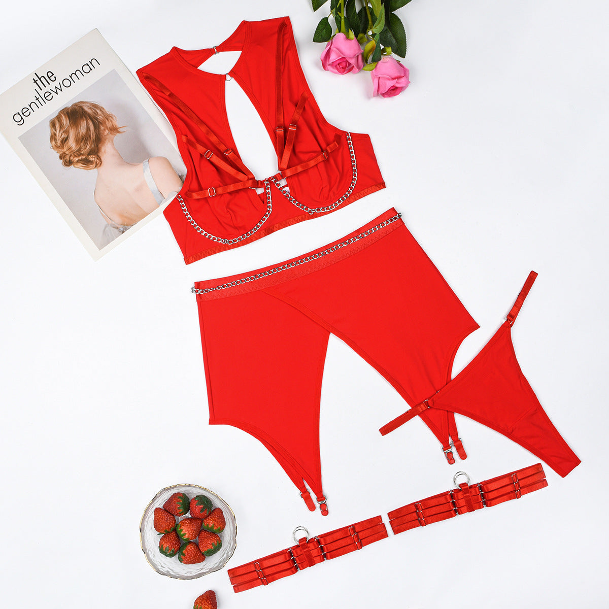 Open Crotch Panties Sheer Bra