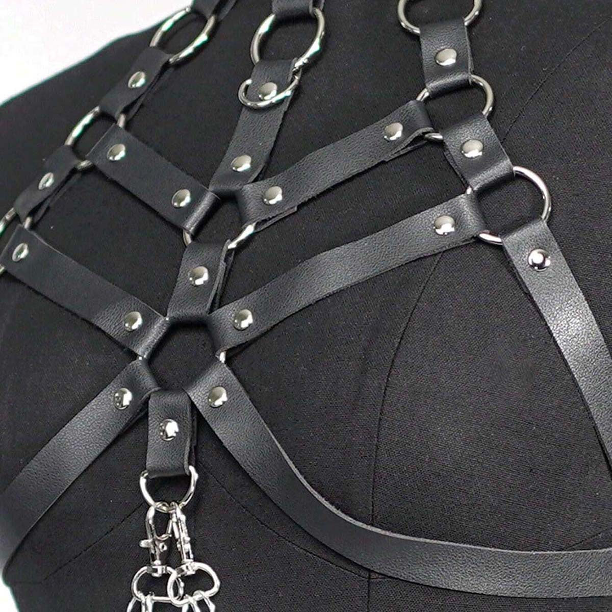 Brown Leather Chest Harness