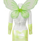 Green Sexy Lingerie Fairy Costume with Gloves