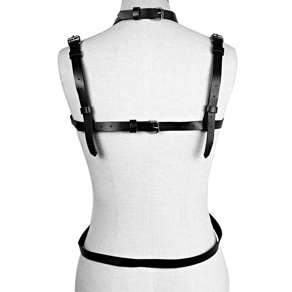 Chest Harness With Leash Leather