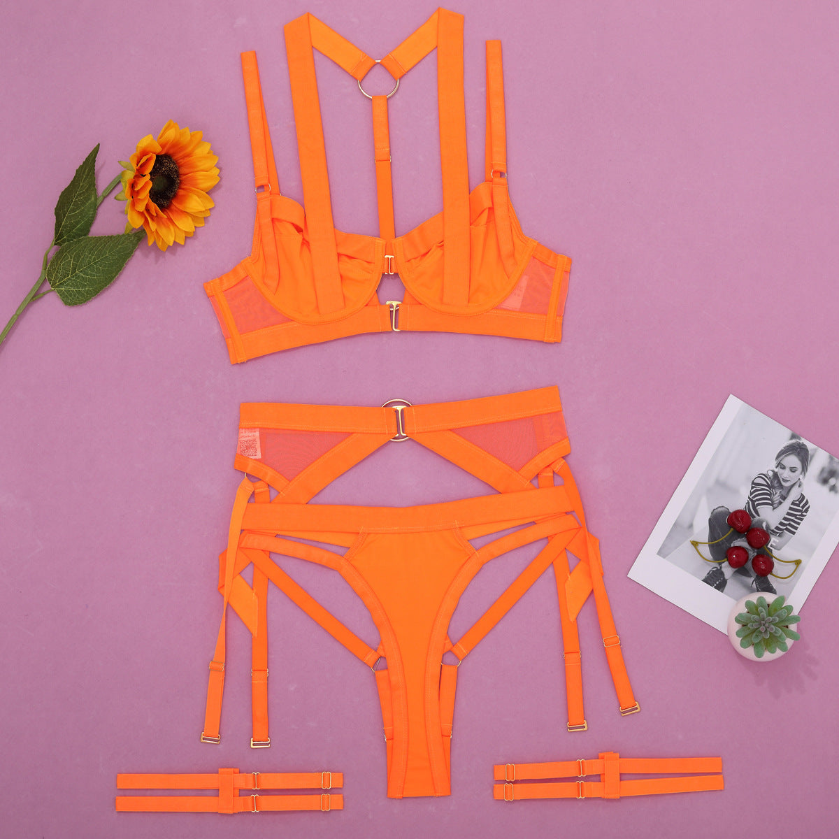 Harness Detail Lingerie Set