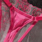 Embroidered Rose Pink Uncensored Lingerie