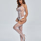 Latina Sexy Bodystocking Women  Shear Lingerie Mesh Bodysuit