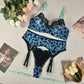 Blue Cougar In Lingerie Set with Garter