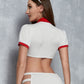 Role Play Lingerie Set White Sexy Nurse Costume Strapy