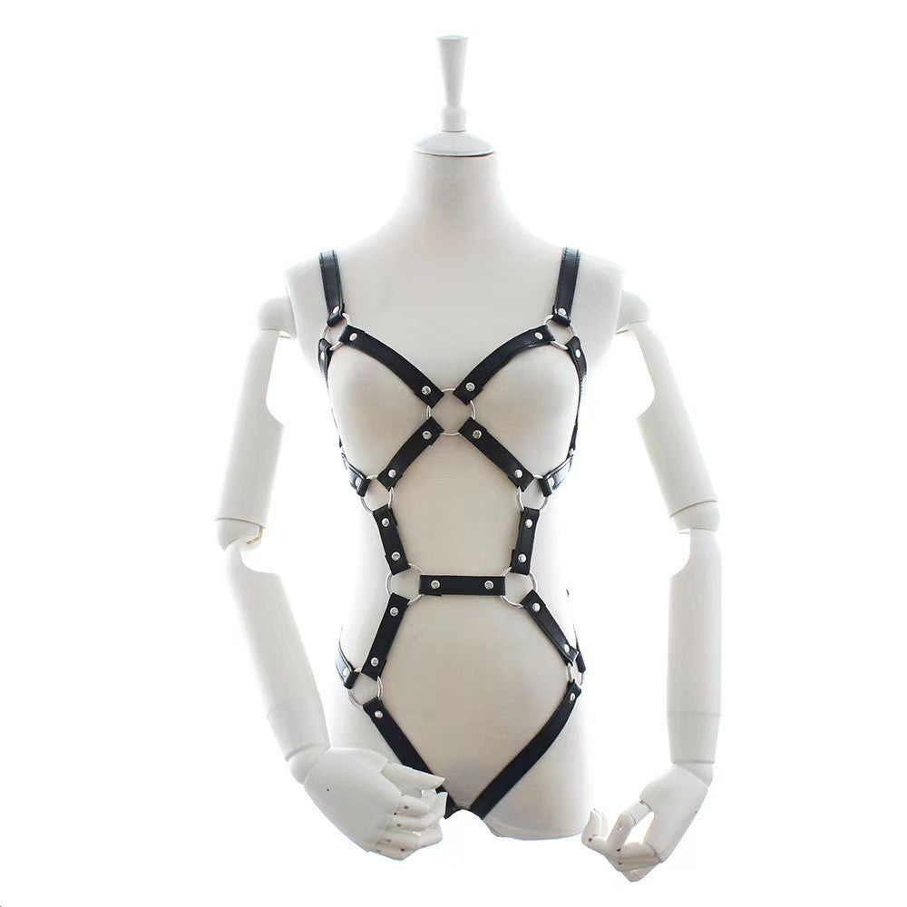 Black Leather Body Harness