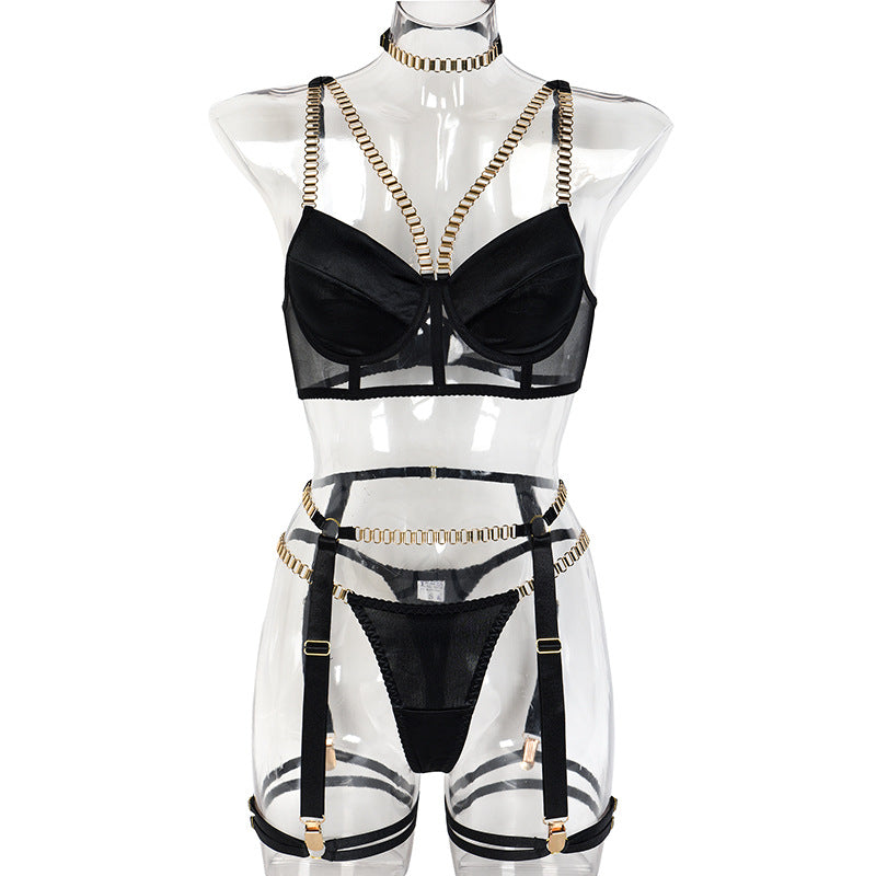 Intimate bdsm sexy lingerie Set Latina Bra & Panty Sexy Choker