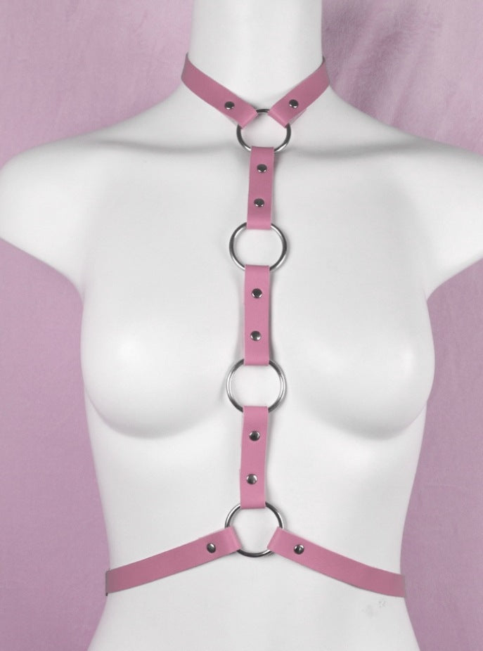 Leather Chest Harness For Women