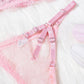 Lace Garter Lingerie Set Sheer Bra & Panty Intimate