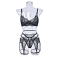 Intimate Lingerie Garter Belts Set Sexiest Bra & Panty Naughty