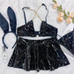 Submissive Dresses Intimate Sexy Black Bunny Costume Role Play Lingerie