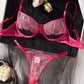 Embroidered Rose Pink Uncensored Lingerie