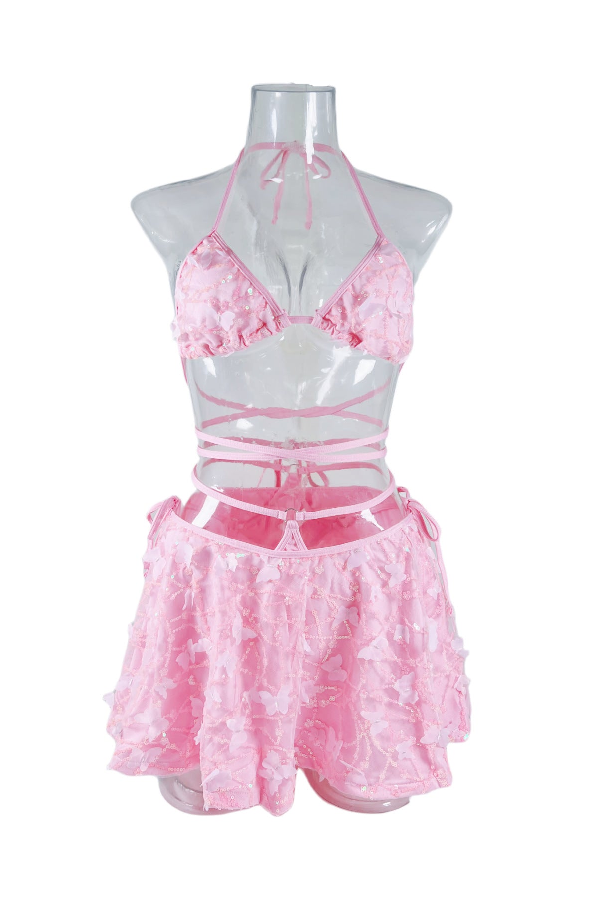 Sexy Pink Butterflies Fairy Lingerie