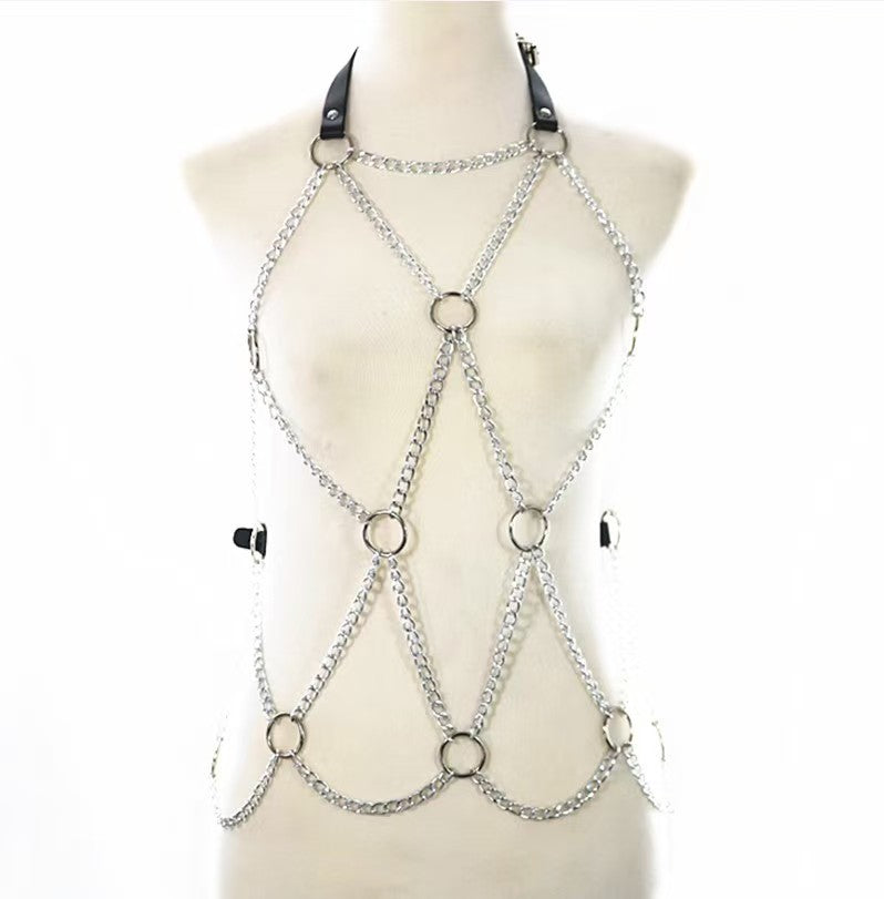 Female Chest Leather Harness
