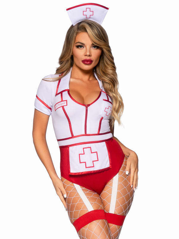 Intimate Sexy Costumes Nurse Revealing Lingerie Cosplays Bodysuit Submissive