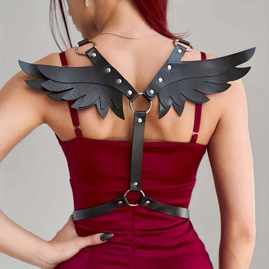 Leather Goth Lingerie Chest Harness