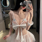 Black Revealing Lingerie Maid Set Costume Role Play