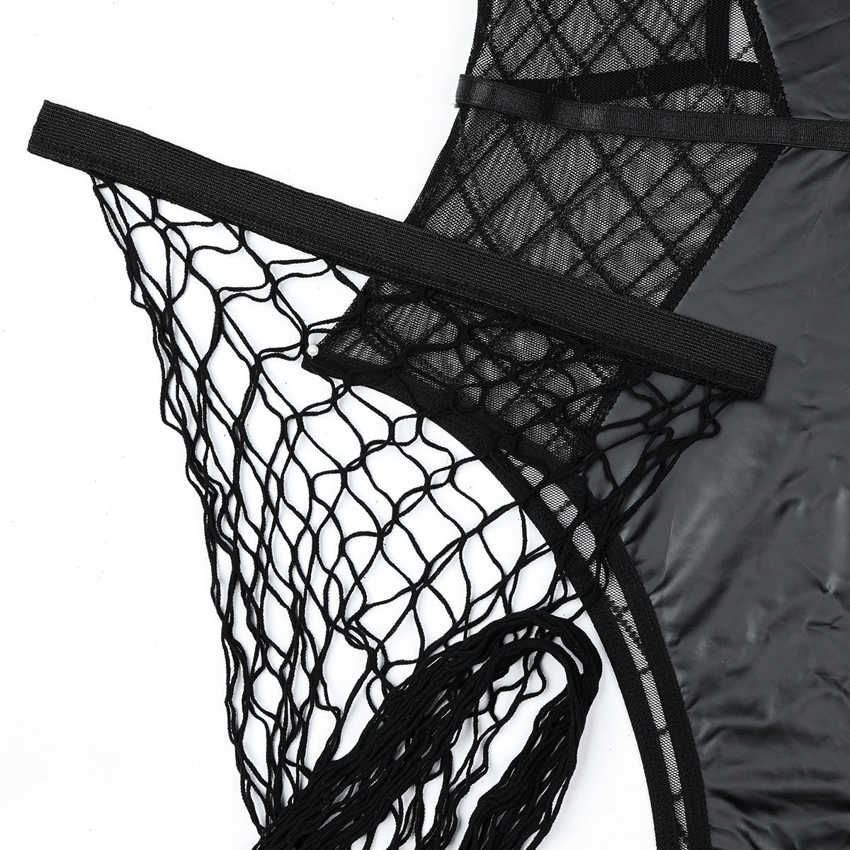Black Leather Lace Bdsm Lingerie
