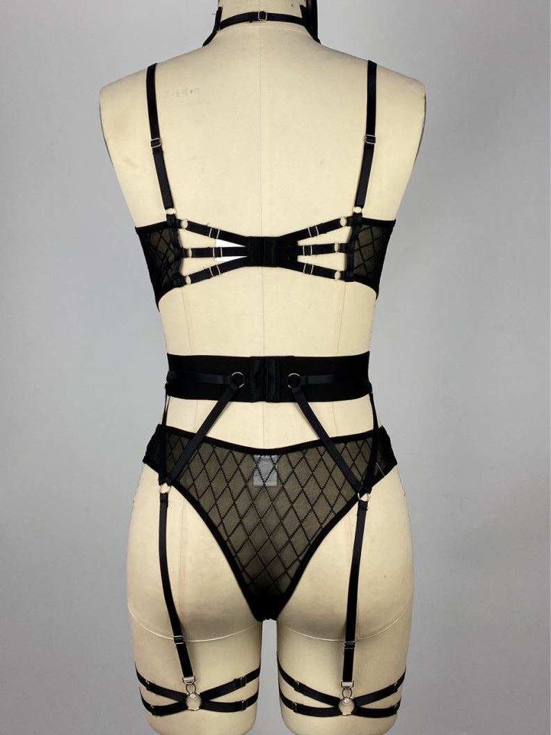 Couples Revealing Strappy Harness Lingerie Set