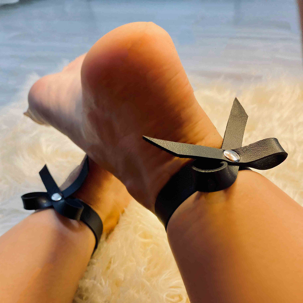 Black Bow Ankle Cuffs