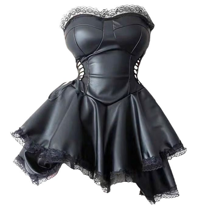 Pleather Mini Dress
