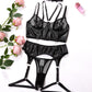 Black Leather Lingerie Set Nasty Bra & Panty Intimate Plus Size