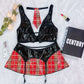 Naughty Sexy School Girl Halloween Costume Revealing Lingerie Cosplay Dress