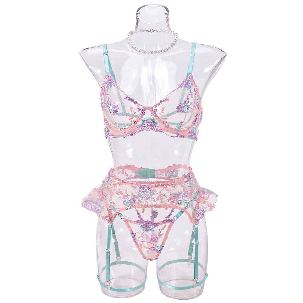 Embroidery Floral Lingerie Sheer