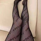 Revealing Sheer Crotchless Tights Black Pantyhose