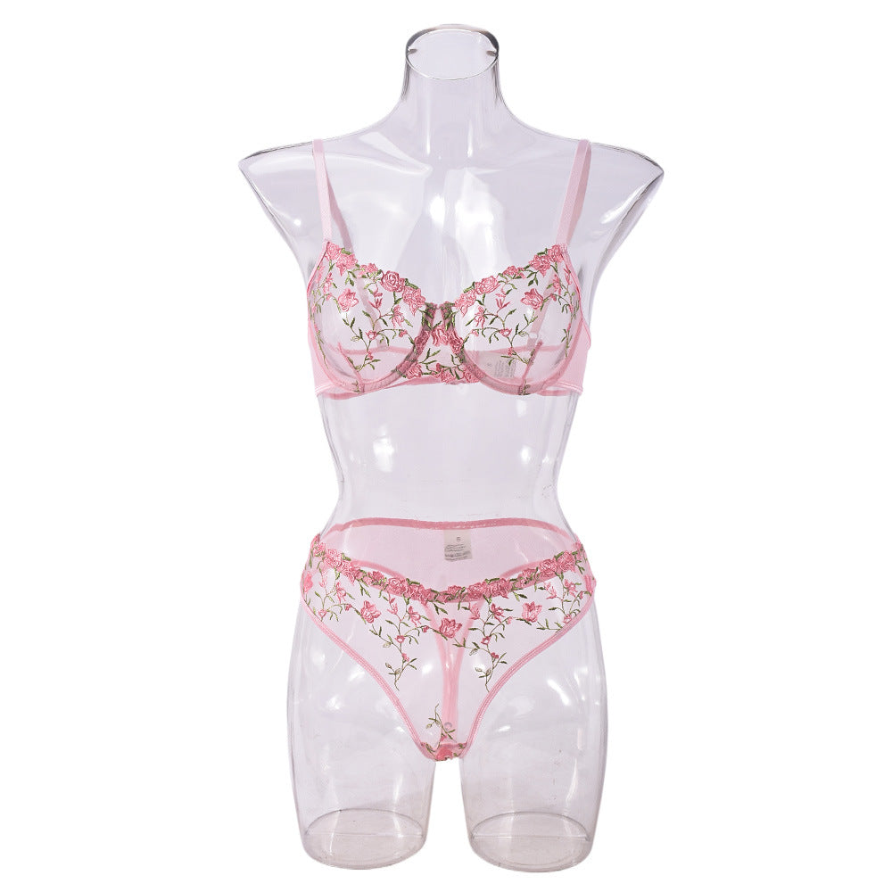 Lace Pink Exotic Lingerie Sheer