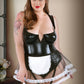 Plus Size Revealing Sexy French Maid Costumes Intimate Role Play Lingerie Dress Hot