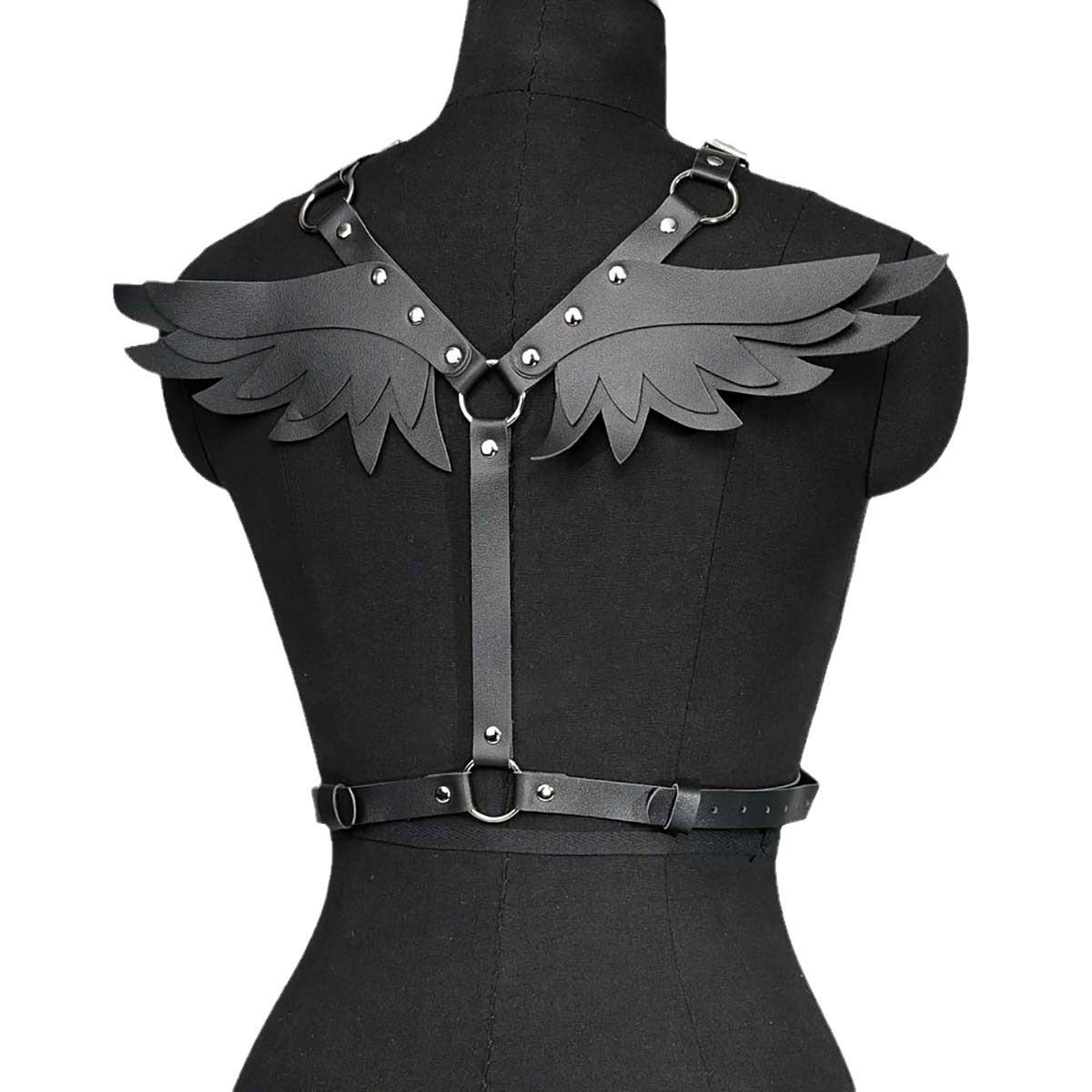 Leather Goth Lingerie Chest Harness