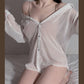 See Through Blouse Sexy Boyfriend Shirt Costume Cosplay Lingerie Women