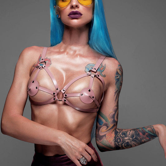 Leather Harness Bra
