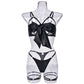 Women Lingerie With Garter Belts Set Intimate Bra & Panty See Thru