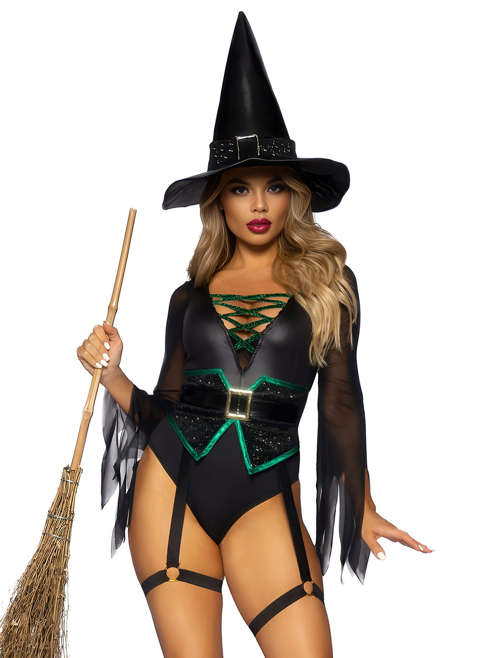 Intimate Sexy Halloween Costumes Witch Revealing Lingerie Anime Bodysuit