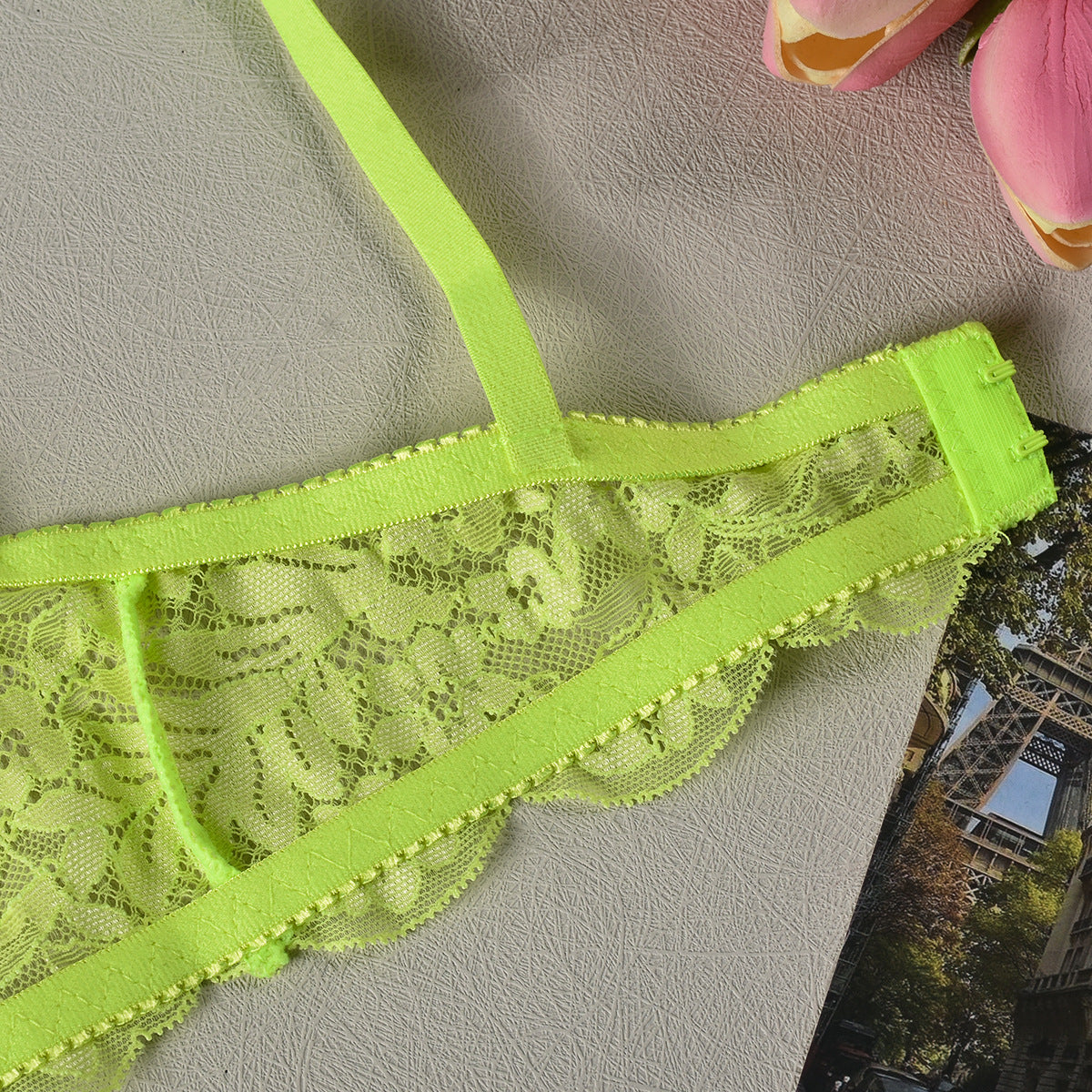Hot Yellow Lingerie Sheer
